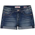 Reduzierte Dunkelblaue Vingino Jeans Shorts für Kinder mit Reißverschluss aus Gummi für Mädchen Größe 140 