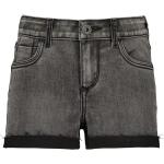 Reduzierte Graue Unifarbene Vingino Jeans Shorts für Kinder mit Reißverschluss aus Denim für Mädchen Größe 146 