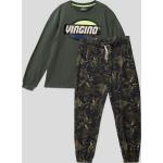 Dunkelgrüne Vingino Kinderschlafanzüge & Kinderpyjamas aus Baumwolle für Jungen Größe 176 
