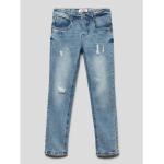 Hellblaue Vingino Straight Leg Jeans für Kinder aus Baumwolle Größe 146 