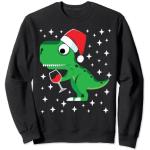 Schwarze Herrensweatshirts mit Dinosauriermotiv Größe S Weihnachten für den für den Winter 