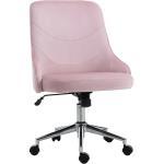 Vinsetto Bürostuhl mit Wippfunktion rosa 57 x 61 x 86-96 cm (BxTxH) Büromöbel Schreibtischstühl Bürostuhl Drehstuhl