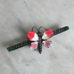 Schwarze Vintage Schmetterling Broschen mit Insekten-Motiv 