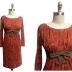 Elfenbeinfarbene Vintage Langärmelige Langarmkleider mit Reißverschluss aus Jersey für Damen für den für den Herbst 