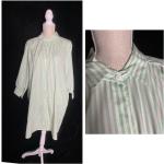 Mintgrüne Gestreifte Vintage Shirtkleider für Damen Größe XL 