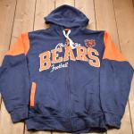 Vintage 1990Er Jahre Chicago Bears Nfl Football Full Zip Hoodie/90Er Sweater 80Er