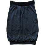 Schwarze Vintage Mini Festliche Röcke mit Knopf aus Seide für Damen Größe S 