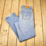 Braune Vintage Wide Leg Jeans & Relaxed Fit Jeans aus Denim für Herren Größe XXL 