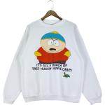 Vintage 1998 Comedy Central South Park Eric Cartman Sweatshirt Rundhalsausschnitt Weiß Made in Mexico Pullover Size L