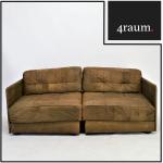 Braune Vintage Zweisitzer-Sofas aus Leder 2 Personen 