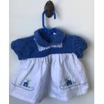 Blaue Vintage Freizeitkleider für Kinder aus Cord für Mädchen 