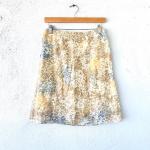 Hellbraune Batik Vintage Mini Festliche Röcke mit Reißverschluss aus Spitze für Damen Größe M 