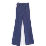 Dunkelblaue Vintage Jeans-Schlaghosen aus Denim für Damen Größe XS 