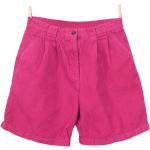 Pinke Vintage High Waist Shorts aus Baumwolle für Damen Größe XS für den für den Sommer 