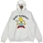 Vintage 80Er Jahre Bart Simpson Hoodie Pullover Weiß Großes Logo Made in Usa Größe L