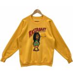 Vintage 90Er Jahre Bart Simpson Sweatshirt Pullover Rasta Crewneck Parodie Cartoon Rastabart Print Gelb Größe Medium