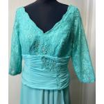 Blaue Vintage Maxi Lange Abendkleider aus Chiffon für Damen für Brautjungfern für den für den Winter 