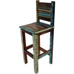 Braune Vintage Guru-Shop Barhocker & Barstühle aus Recyclingholz 