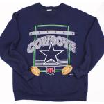 Vintage Dallas Cowboys Sweatshirt/Nfl Rundhalsausschnitt Football Jersey Tailgating 90S Streetwear Sportgrafik L