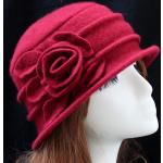 Rote Vintage Melonen-Hüte für Damen für den für den Winter 
