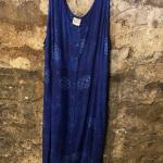Dunkelblaue Vintage Strandkleider für Damen Größe XXL 