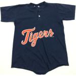 Blaue Vintage Major League Baseball Detroit Tigers Baseball-Shirts für Kinder 