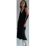 Schwarze Vintage Wasserfall-Ausschnitt Damenkrawatten & Damenschlipse mit Nieten 