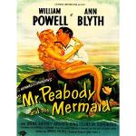 Wee Blue Coo Vintage Movie Film Mr Peabody Mermaid Powell Blyth Art Print Poster Wall Decor Kunstdruck Poster Wand-Dekor-12X16 Zoll