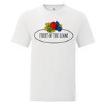 Graue Melierte Vintage Fruit of the Loom T-Shirts aus Baumwolle für Herren Größe L 