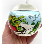 Vintage Ninja Turtles Weihnachtsverzierung | 1990 Teenage Mutant Ornament Tmnt Seide Weihnachtskugel Baumschmuck