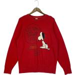 Rote Vintage Die Peanuts Snoopy Herrensweatshirts Größe M 
