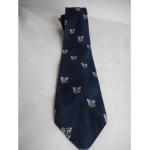 Blaue Vintage Herrenkrawatten & Herrenschlipse mit Löwen-Motiv aus Polyester 