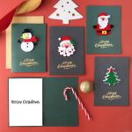 Weiße Weihnachtskarten aus Papier 