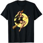 Schwarze Pin Up T-Shirts mit Halloween-Motiv für Herren Größe S 