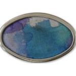 Cobaltblaue Vintage Ovale Broschen aus Seide 