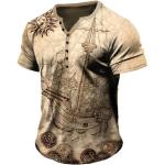 Vintage Langärmelige V-Ausschnitt T-Shirts aus Polyester maschinenwaschbar für Herren Größe 6 XL für den für den Sommer 