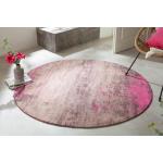 Reduzierte Pinke Moderne Riess Ambiente Runde Wollteppiche 150 cm aus Wolle 