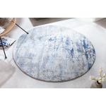 Reduzierte Blaue Moderne Riess Ambiente Runde Wollteppiche 150 cm aus Wolle 