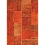 Orange Vintage Patchwork Teppiche aus Textil 
