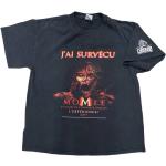Vintage The Mummy French Rare T-Shirt Universal Studios Rock Movie Promo Tee Dwayne Johnson Schwarz Rot Shirt