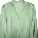 Mintgrüne Vintage Damenhauskleider mit Knopf Größe L 