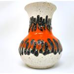 Cremefarbene Vintage 14 cm Runde Vasen & Blumenvasen glänzend aus Keramik 