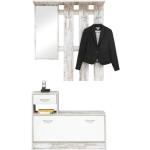 Reduzierte Weiße Vintage Garderoben & Garderobenmöbel aus Melamin Breite 100-150cm, Höhe 150-200cm, Tiefe 0-50cm 