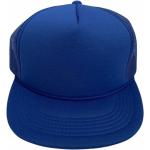 Royalblaue Unifarbene Vintage Snapback-Caps aus Mesh für Herren 