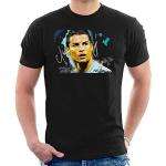 Schwarze Cristiano Ronaldo T-Shirts für Herren Größe L 