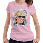 Hellrosa Bon Jovi T-Shirts für Damen Größe L 
