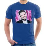 VINTRO Justin Timberlake Smile Herren T-Shirt Original Portrait von Sidney Maurer Professionell Bedruckt, königsblau, XX-Large