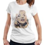 Weiße Marilyn Monroe T-Shirts für Damen Größe S 