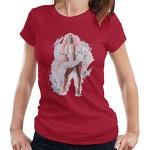 Kirschrote Marilyn Monroe T-Shirts für Damen Größe M 