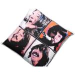 Weiße The Beatles Quadratische Dekokissenbezüge mit Reißverschluss aus Polyester maschinenwaschbar 40x40 